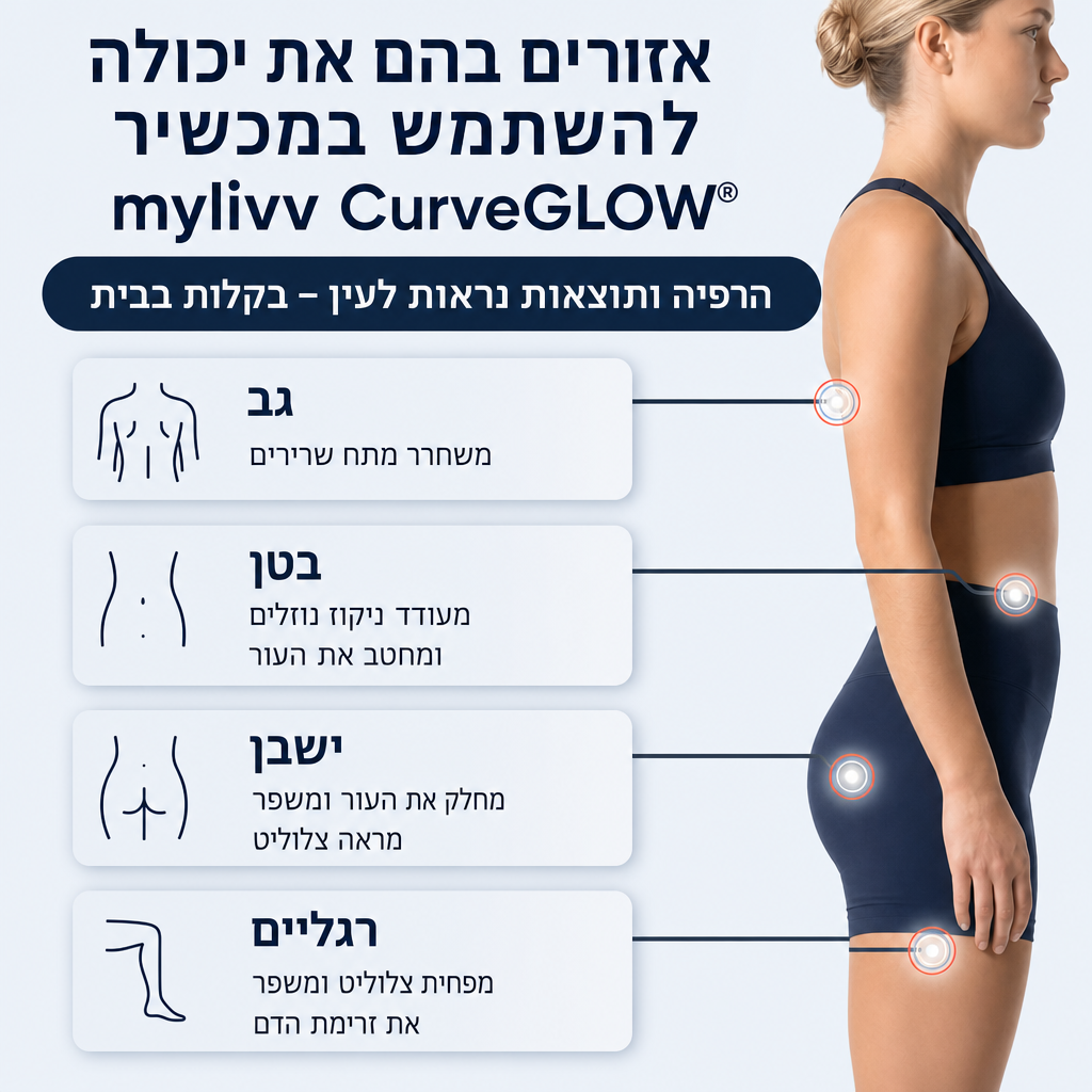 mylivv CurveGLOW | המכשיר לעור מוצק וללא צלוליט